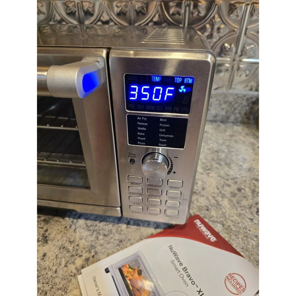 NuWave Bravo XL Smart Oven Air Fryer Convection Toaster Oven 30-Qt Stainless